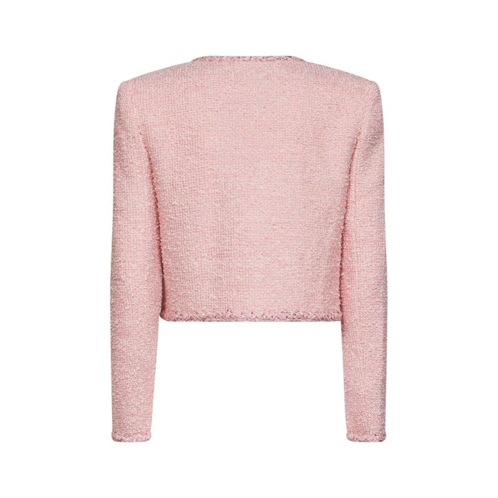 Self Portrait Women Pink Bouclé Jacket With Braided Trimmings - Picture 2 of 3